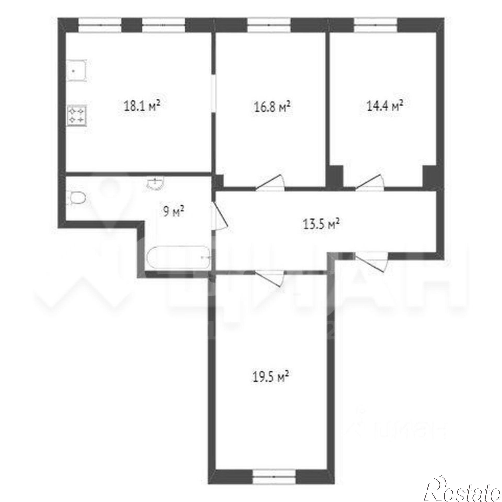 Купить квартиру за 8 550 000 рублей на ул Ленина, 52Б
