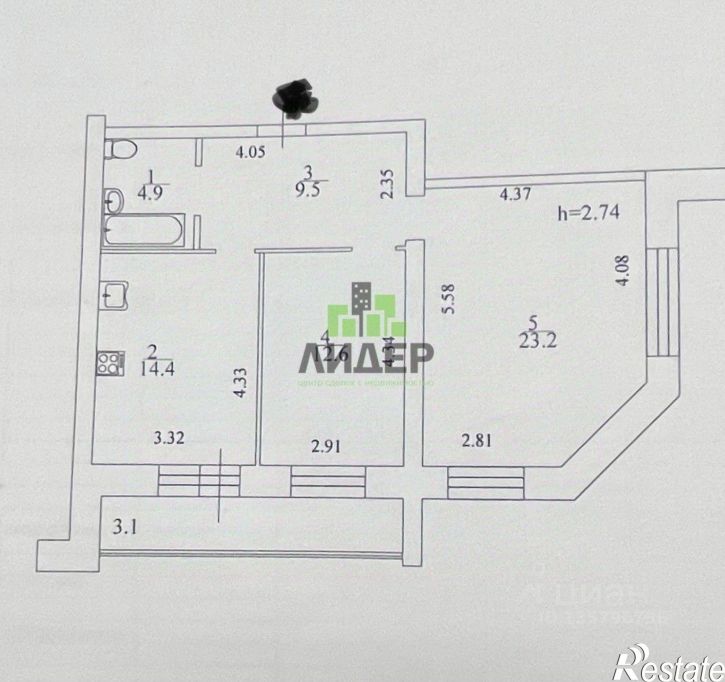 2-комн квартира улица Декабристов, 7,  д. 7