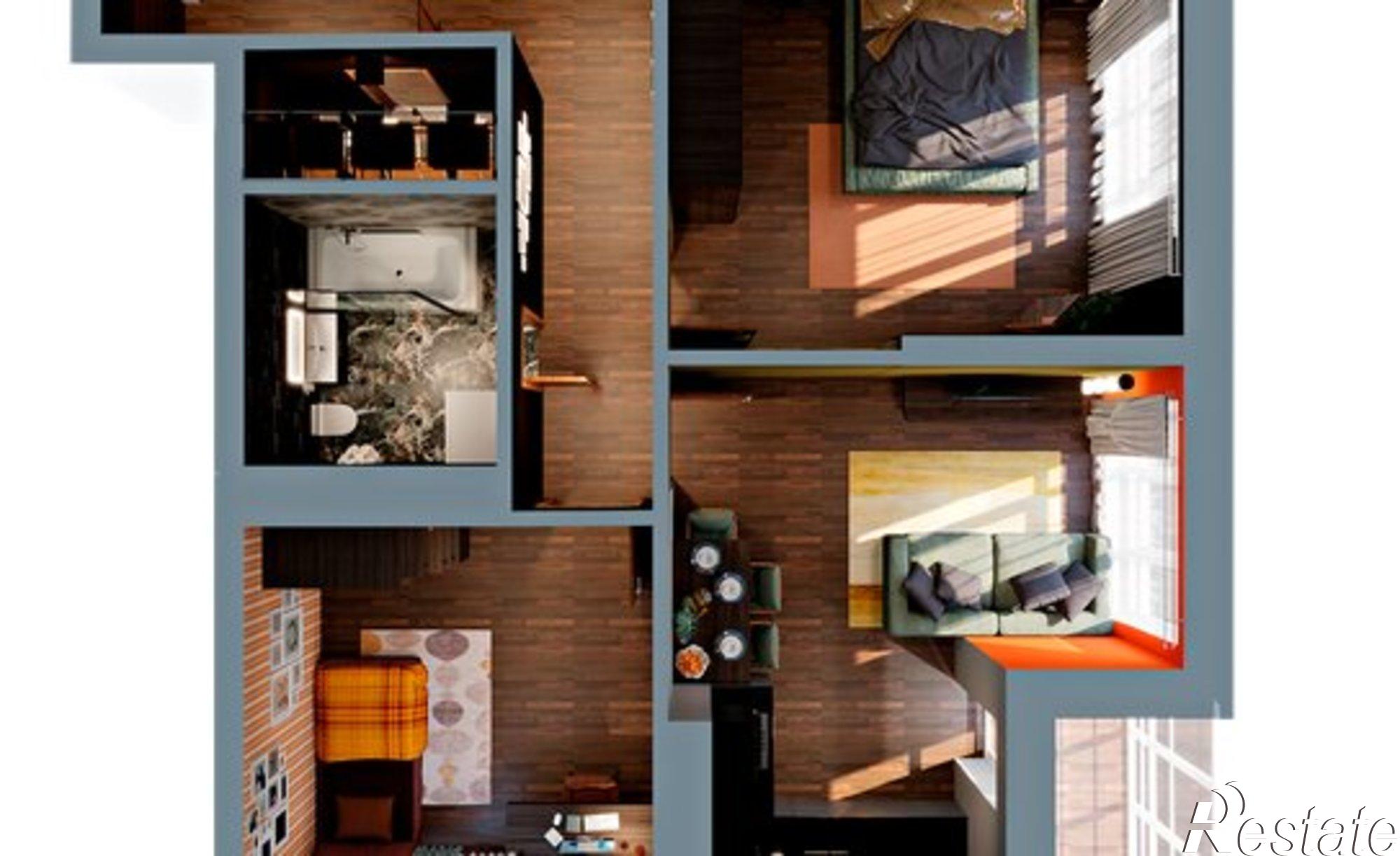 Купить квартиру за 7 968 820 рублей на Комсомольский пр-кт, 92