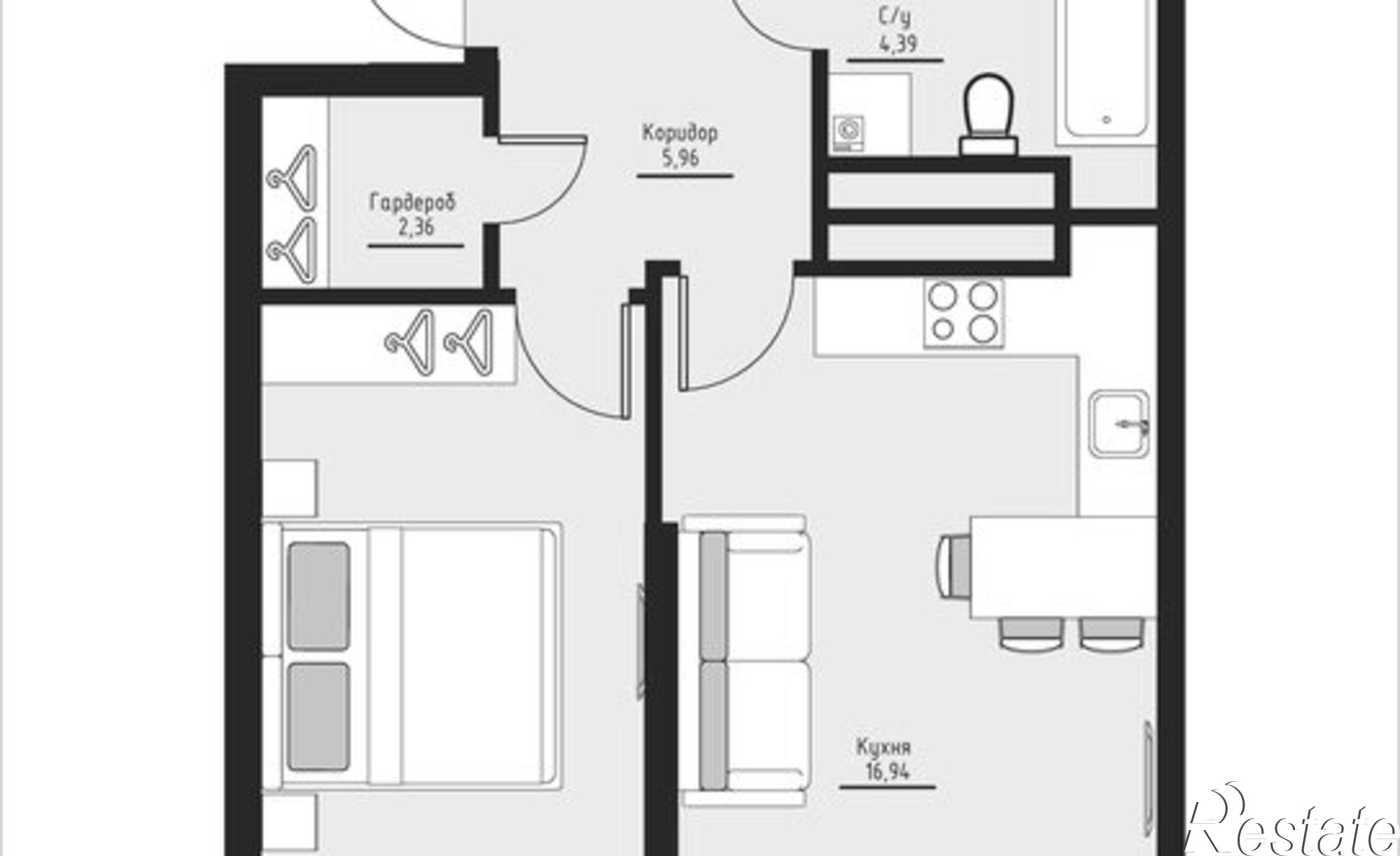 Купить квартиру за 5 737 820 рублей на Комсомольский пр-кт, 92