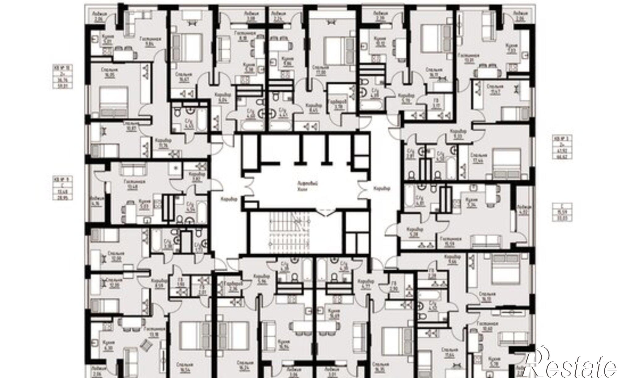 Купить квартиру за 5 737 820 рублей на Комсомольский пр-кт, 92