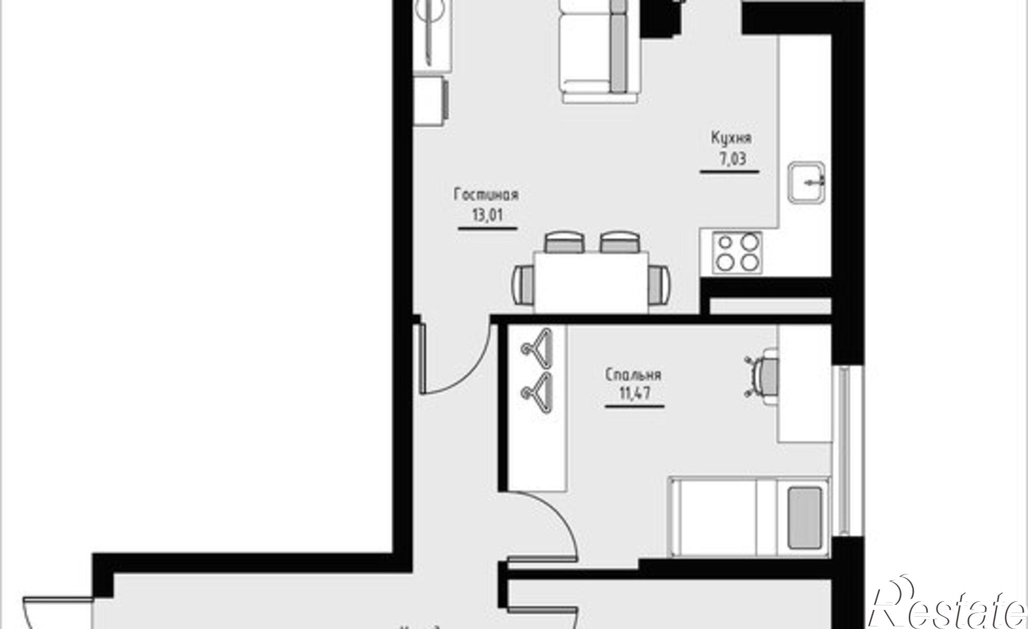 Купить квартиру за 8 611 970 рублей на Комсомольский пр-кт, 92