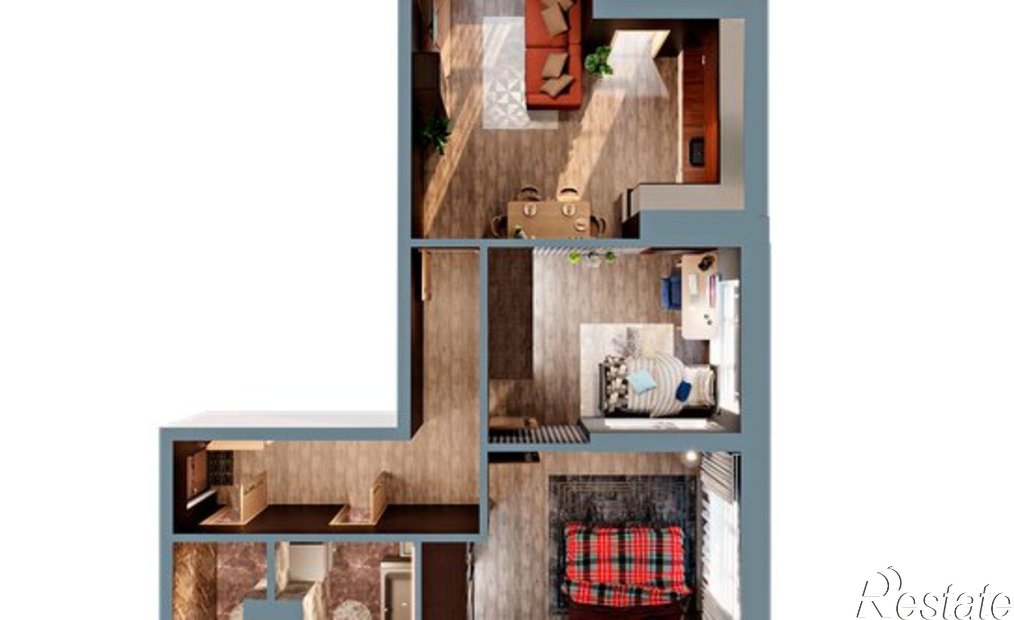 Купить квартиру за 8 611 970 рублей на Комсомольский пр-кт, 92