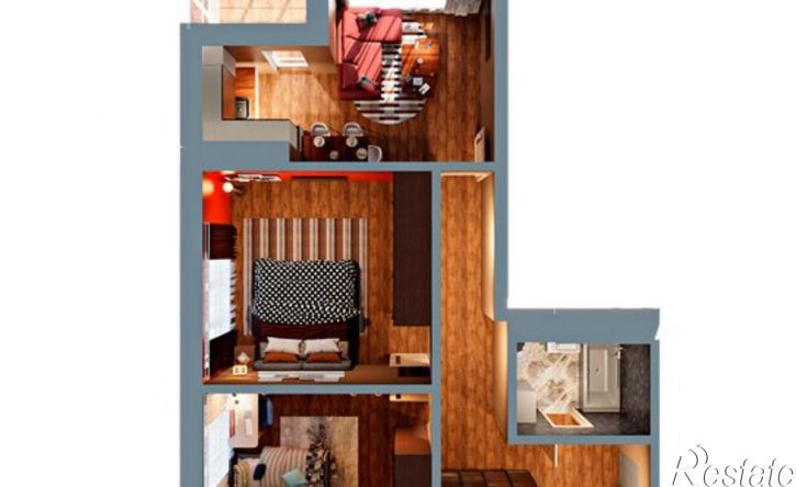 2-комн квартира в новом доме Комсомольский пр-кт, 92,  д. 92