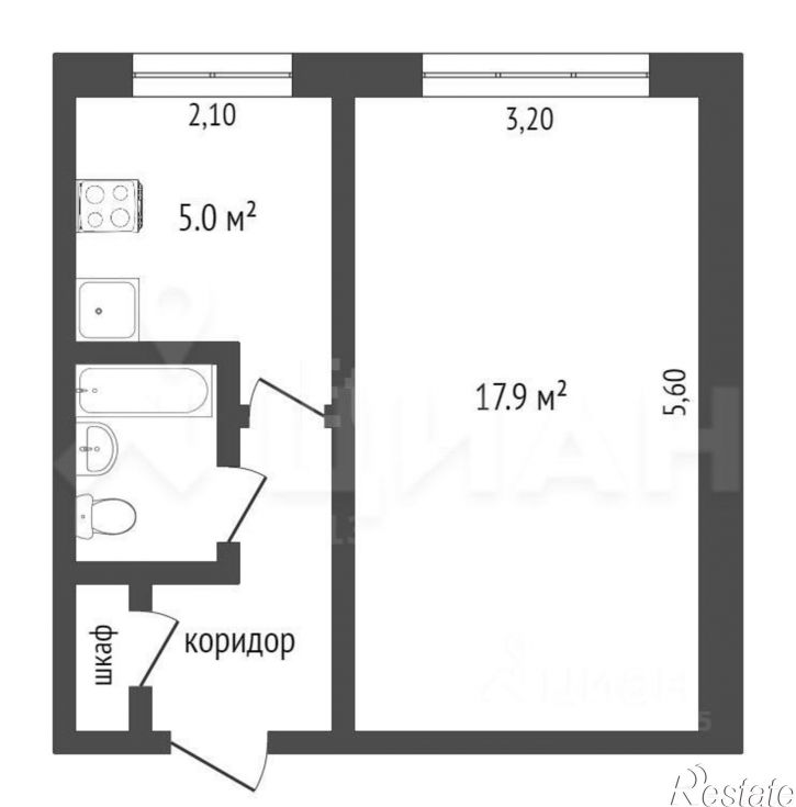 1-комн квартира Юбилейный проспект, 5,  д. 5