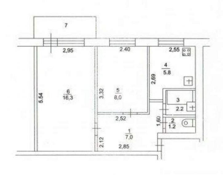 2-комн квартира Ленина улица, д.3Б