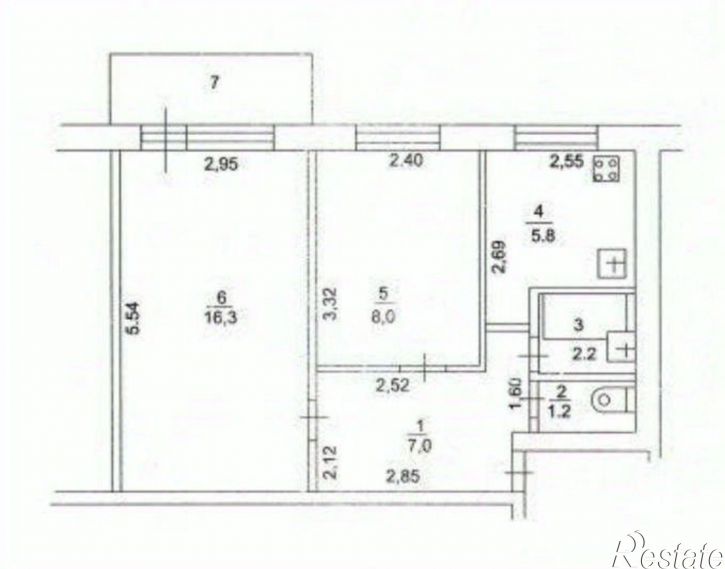 2-комн квартира улица Ленина, 3,  д. 3