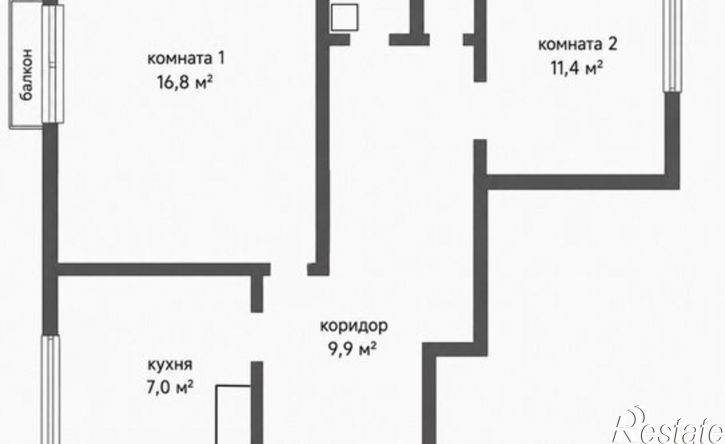 2-комн квартира Юбилейный проспект, 13Б,  д. 13Б