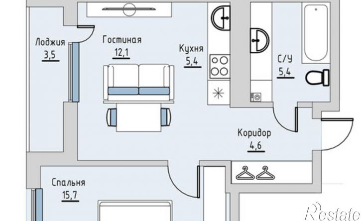 1-комн квартира в новом доме ул Строителей, 31А,  д. 31А