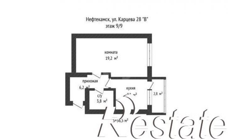 1-комн квартира улица Карцева, 28В,  д. 28В