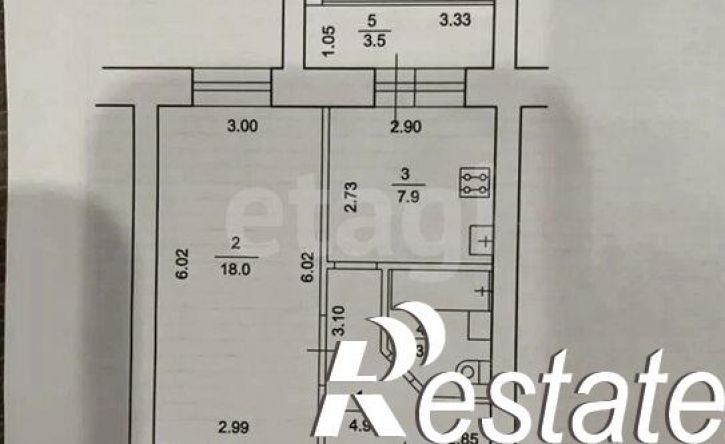 1-комн квартира улица Карла Маркса, 9А,  д. 9А