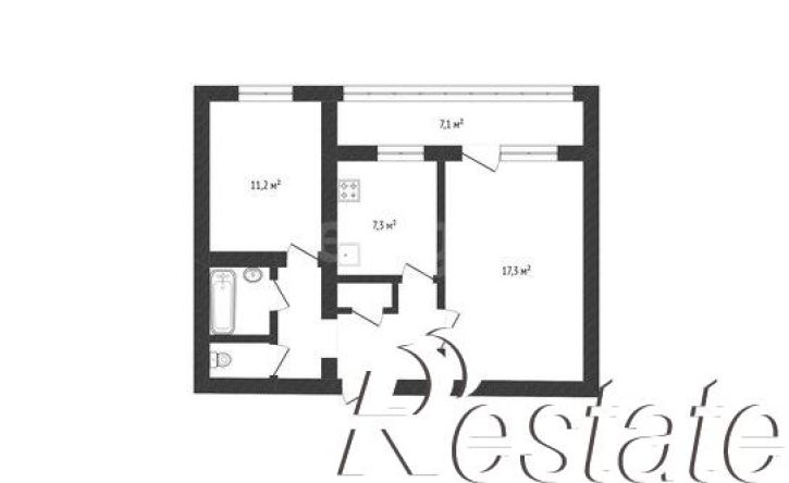 2-комн квартира Берёзовское шоссе, 2,  д. 2